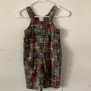 Baby Gap plaid overalls
